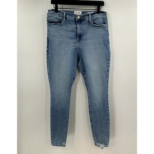 FRAME Hildago Chew Le High Skinny Medium Wash High Rise Jean Size 32